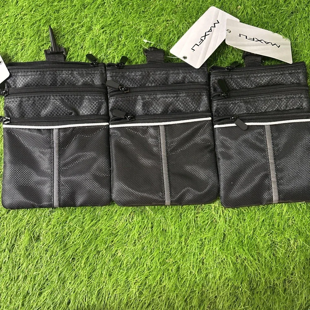 3 Maxfli Deluxe Valet Bags Attaches to Golf Bag protects phones Etc Great Gift!!